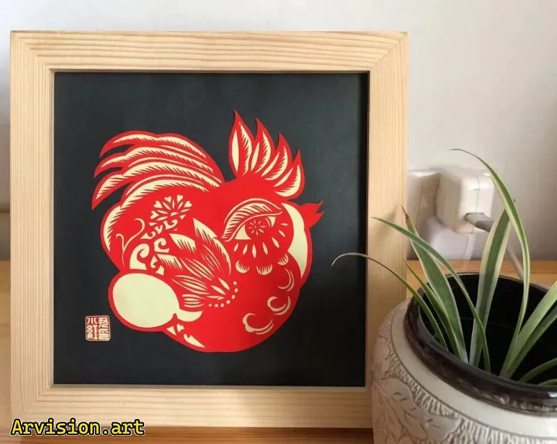 中国剪纸十二生肖系列鸡